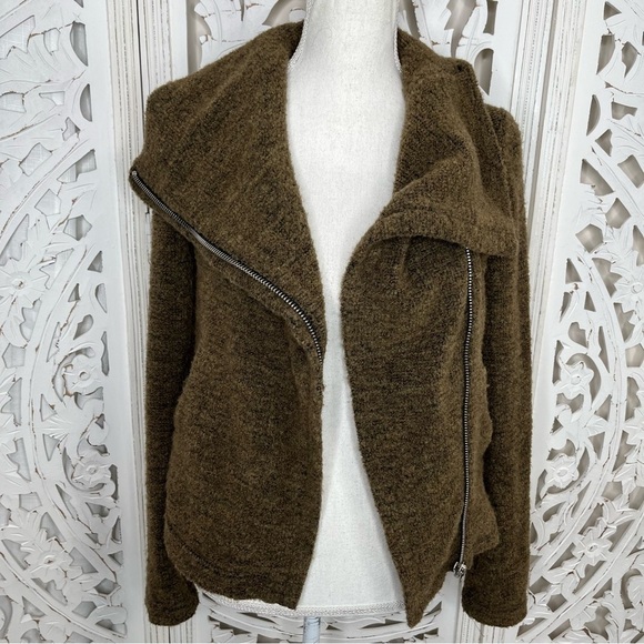 IRO Olive Tweed Sweater Jacket - Picture 3 of 9